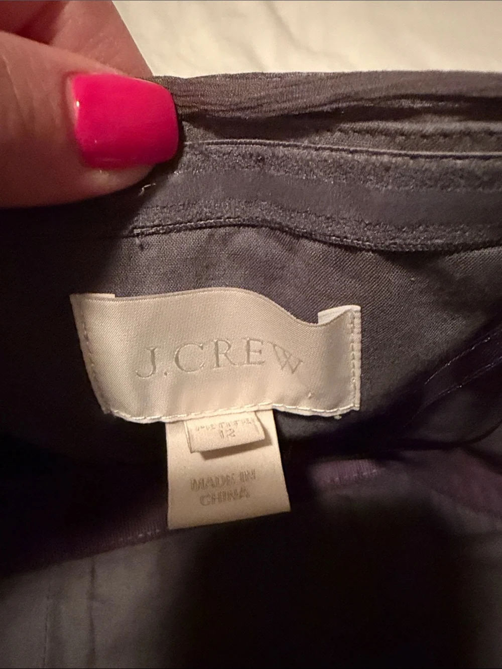 J. Crew Strapless Grey Chiffon Pleated Cocktail Dress